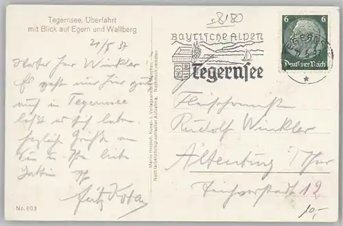 Tegernsee  x 1937