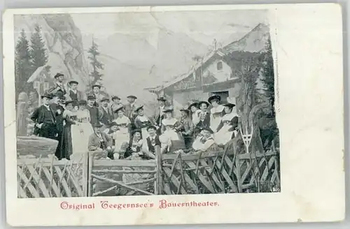 Tegernsee Tegernsee Bauerntheater ungelaufen ca. 1900 / Tegernsee /Miesbach LKR