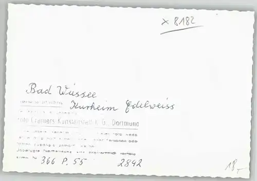 Bad Wiessee Bad Wiessee Kurheim Edelweiss ungelaufen ca. 1955 / Bad Wiessee /Miesbach LKR