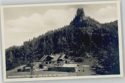 Tegernsee Tegernsee Kapelle Riederstein ungelaufen ca. 1930 / Tegernsee /Miesbach LKR