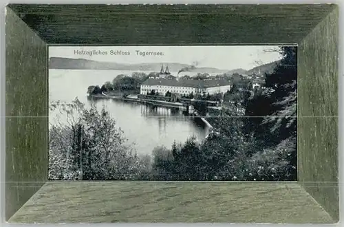Tegernsee Schloss Rahmenpostkarte x 1912