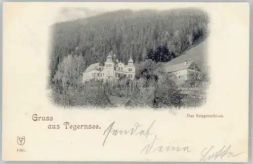 Tegernsee Tegernsee Sengerschloss ungelaufen ca. 1900 / Tegernsee /Miesbach LKR