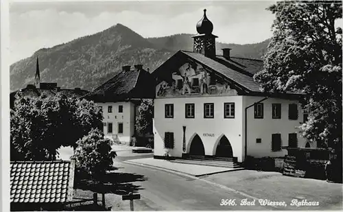 Bad Wiessee Bad Wiessee Rathaus ungelaufen ca. 1955 / Bad Wiessee /Miesbach LKR