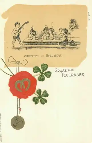 Tegernsee Tegernsee Braeustuebl ungelaufen ca. 1900 / Tegernsee /Miesbach LKR