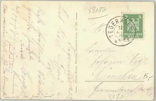 Tegernsee [Stempelabschlag] Riederstein x 1926