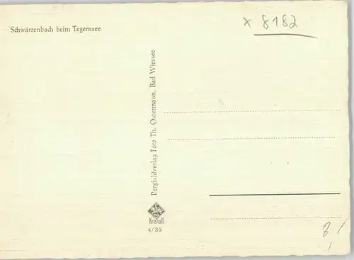 Tegernsee Tegernsee Gaststaette Schwaerzenbach ungelaufen ca. 1965 / Tegernsee /Miesbach LKR