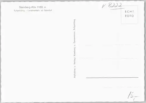 Ruhpolding Ruhpolding Steinberg-Alm ungelaufen ca. 1965 / Ruhpolding /Traunstein LKR