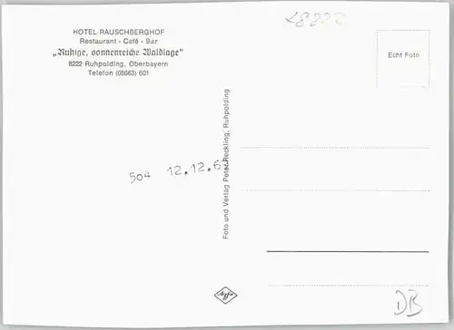 Ruhpolding Hotel Rauschberghof o 1969