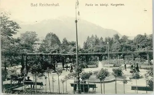 Bad Reichenhall Bad Reichenhall Kurgarten ungelaufen ca. 1910 / Bad Reichenhall /Berchtesgadener Land LKR