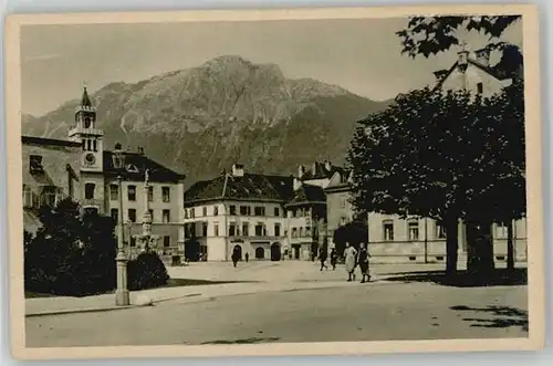 Bad Reichenhall Bad Reichenhall Rathausplatz ungelaufen ca. 1920 / Bad Reichenhall /Berchtesgadener Land LKR