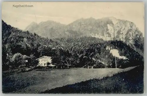 Bad Reichenhall [Stempelabschlag] Kugelbachbauer x 1911