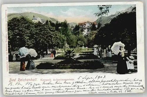 Bad Reichenhall Kurpark Achselmannstein x 1908
