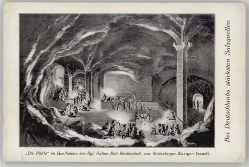 Bad Reichenhall Bad Reichenhall Quellenbau Saline Hoehle ungelaufen ca. 1910 / Bad Reichenhall /Berchtesgadener Land LKR