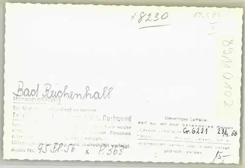 Bad Reichenhall Fliegeraufnahme o 1956