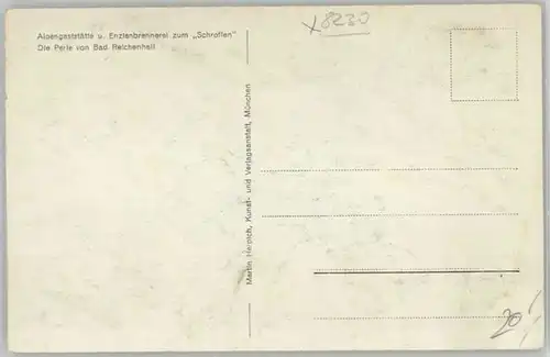 Bad Reichenhall Bad Reichenhall Gaststaette zum Schroffen  ungelaufen ca. 1930 / Bad Reichenhall /Berchtesgadener Land LKR