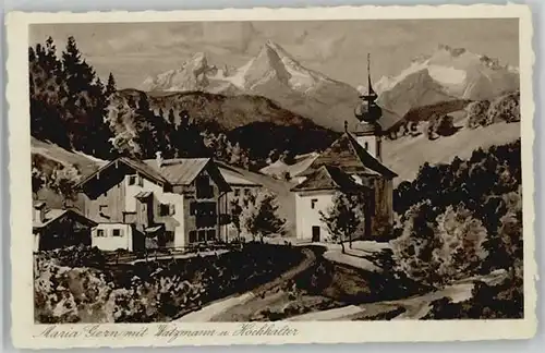 Berchtesgaden Berchtesgaden Maria Gern Watzmann ungelaufen ca. 1930 / Berchtesgaden /Berchtesgadener Land LKR