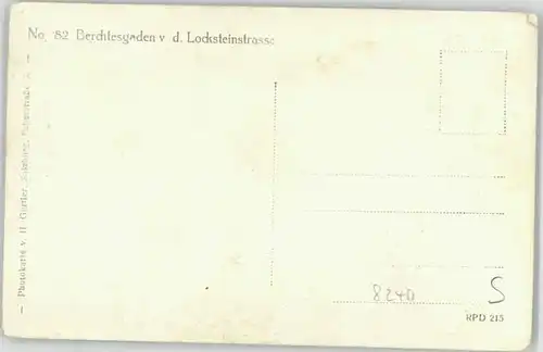 Berchtesgaden Berchtesgaden Locksteinstrasse ungelaufen ca. 1910 / Berchtesgaden /Berchtesgadener Land LKR