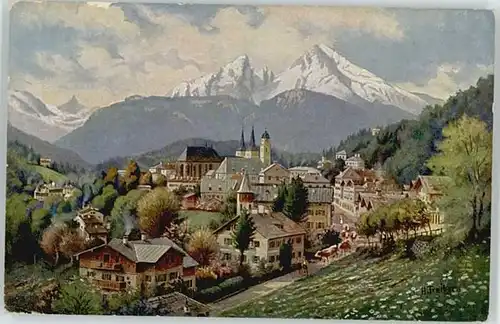 Berchtesgaden Berchtesgaden KuenstlerH. Treiber ungelaufen ca. 1920 / Berchtesgaden /Berchtesgadener Land LKR