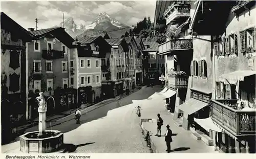 Berchtesgaden Marktplatz Watzmann  