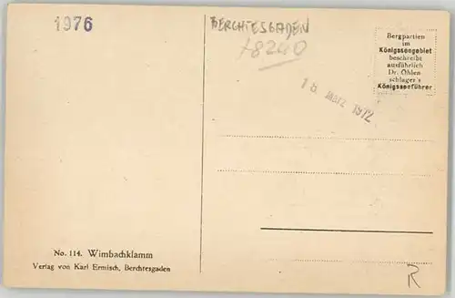 Berchtesgaden [Handschriftlich] o 1976