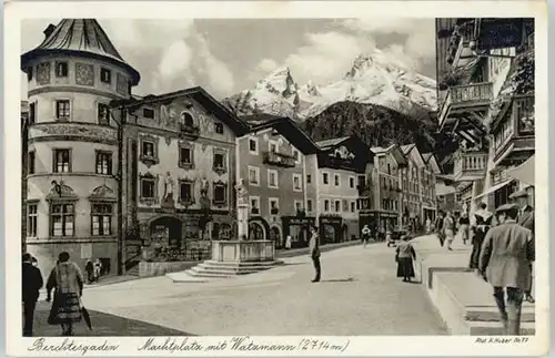Berchtesgaden Berchtesgaden Marktplatz Watzmann ungelaufen ca. 1920 / Berchtesgaden /Berchtesgadener Land LKR