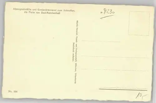 Bad Reichenhall Bad Reichenhall Gaststaette Enzianbrennerei ungelaufen ca. 1920 / Bad Reichenhall /Berchtesgadener Land LKR