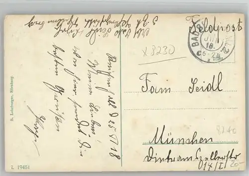 Bad Reichenhall Feldpost x 1918