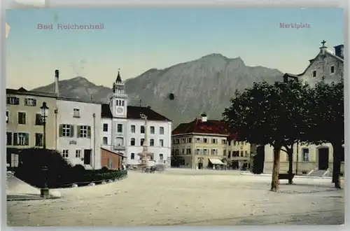 Bad Reichenhall Bad Reichenhall Marktplatz  ungelaufen ca. 1920 / Bad Reichenhall /Berchtesgadener Land LKR