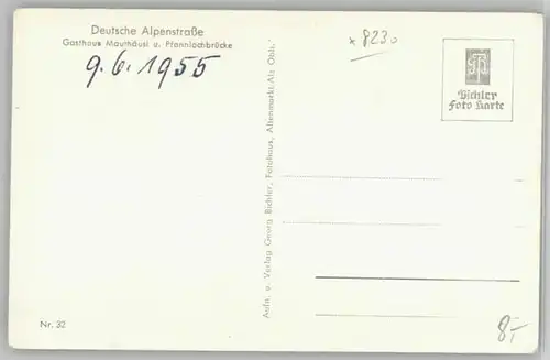 Bad Reichenhall Bad Reichenhall Alpenstrasse Gasthaus Mauthaeusl ungelaufen ca. 1955 / Bad Reichenhall /Berchtesgadener Land LKR