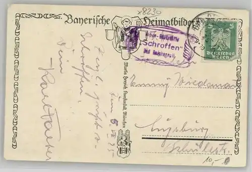 Bad Reichenhall Gaststaette Schroffen x 1925