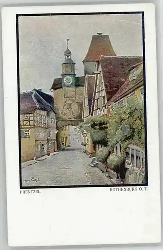 Rothenburg Tauber Rothenburg Tauber Kuenstlerkarte ungelaufen ca. 1920 / Rothenburg ob der Tauber /Ansbach LKR