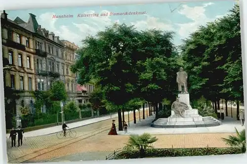 Mannheim Bismarck Denkmal  x 1914