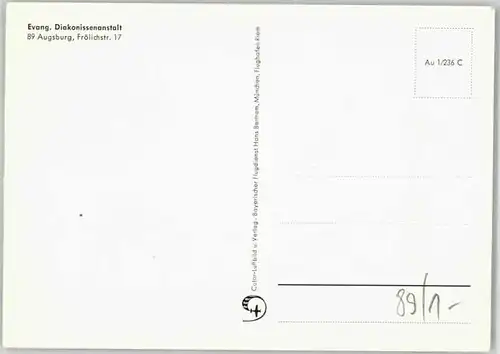 wd84218 Augsburg Augsburg Fliegeraufnahme Diakonissenanstalt Kategorie. Augsburg Alte Ansichtskarten