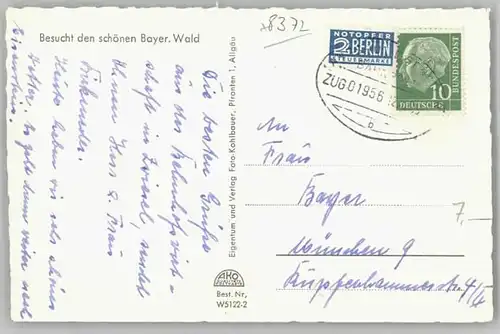 Zwiesel Niederbayern Zwiesel Rabenstein x 1956 / Zwiesel /Regen LKR