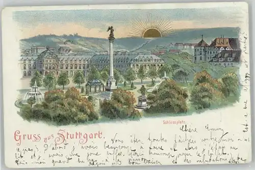 Stuttgart Schlossplatz x 1899