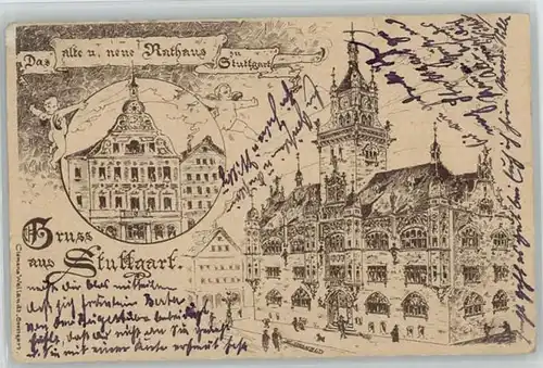 Stuttgart Rathaus x 1906