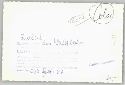 Zwiesel Niederbayern Zwiesel Zur Waldbahn o 1967 / Zwiesel /Regen LKR