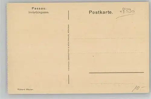 Passau Passau Innbrueckgasse ungelaufen ca. 1920 / Passau /Passau LKR