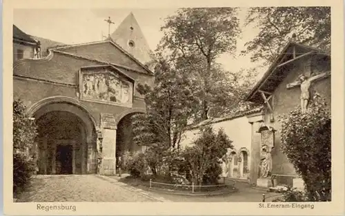 Regensburg Regensburg St. Emeran Eingang ungelaufen ca. 1920 / Regensburg /Regensburg LKR