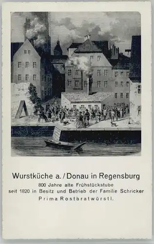 Regensburg Regensburg Wurstkueche ungelaufen ca. 1930 / Regensburg /Regensburg LKR