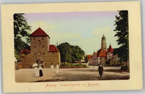 Amberg Oberpfalz Amberg Wingershofertor Rentamt x 1911 / Amberg /Amberg Stadtkreis