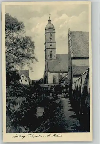 Amberg Oberpfalz Amberg St. Martin Kirche ungelaufen ca. 1920 / Amberg /Amberg Stadtkreis