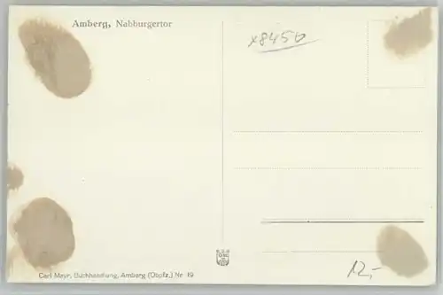 Amberg Oberpfalz Amberg Nabburger Tor ungelaufen ca. 1955 / Amberg /Amberg Stadtkreis