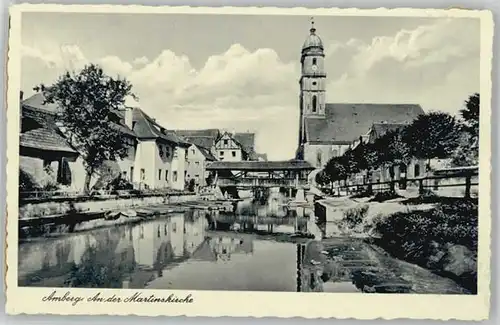 Amberg Oberpfalz Amberg Martinskirche ungelaufen ca. 1930 / Amberg /Amberg Stadtkreis