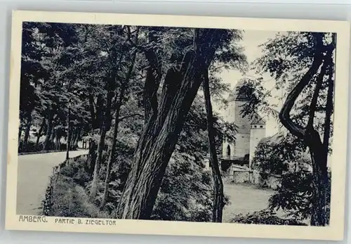 Amberg Oberpfalz Amberg Ziegeltor ungelaufen ca. 1920 / Amberg /Amberg Stadtkreis