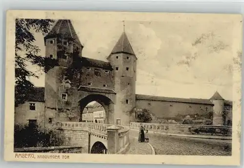 Amberg Oberpfalz Amberg Nabburger Tor ungelaufen ca. 1920 / Amberg /Amberg Stadtkreis