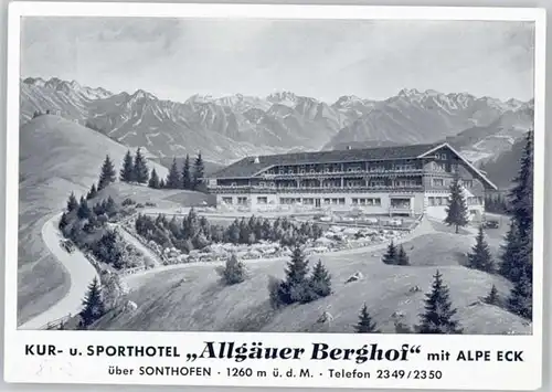 Sonthofen Oberallgaeu Hotel Allgaeuer Berghof *