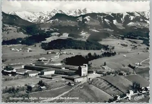 Sonthofen Oberallgaeu Fliegeraufnahme Generaloberst-Beck-Kaserne *