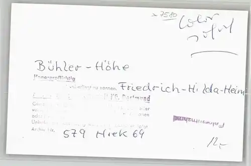 Buehl Baden Buehl Baden Friedrich-Hilda-Heim * / Buehl /Rastatt LKR