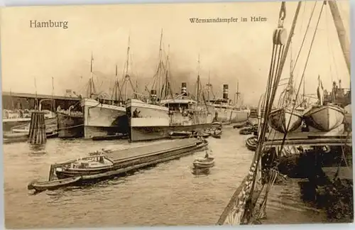 Hamburg Hamburg Woermanndampfer * / Hamburg /Hamburg Stadtkreis